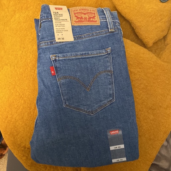 Levi’s Sculpt 724 High-Rise Straight Jeans 28/32 - Picture 1 of 4